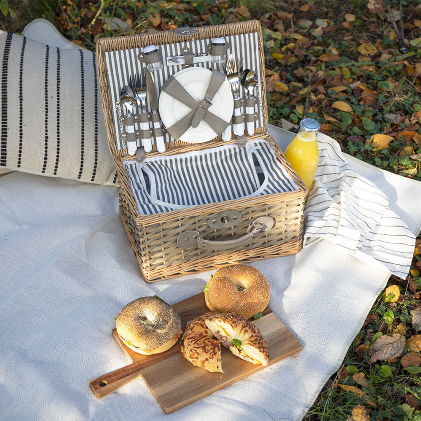 Panier pique-nique 4 personnes Livoo – bois et gris