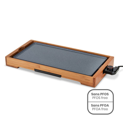 Plancha bambou revêtement céramique Livoo