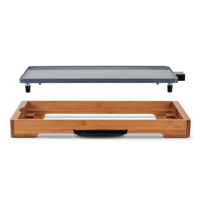 Plancha bambou revêtement céramique Livoo