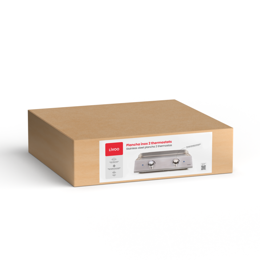 Plancha électrique inox 2 thermostats Livoo