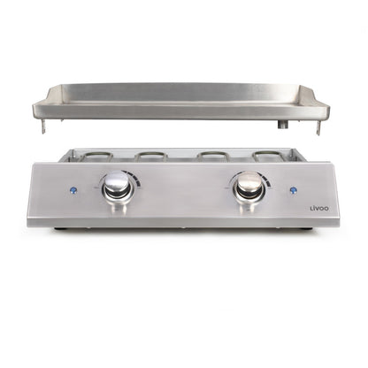 Plancha électrique inox 2 thermostats Livoo