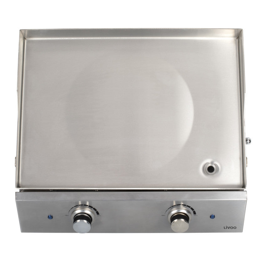 Plancha électrique inox 2 thermostats Livoo