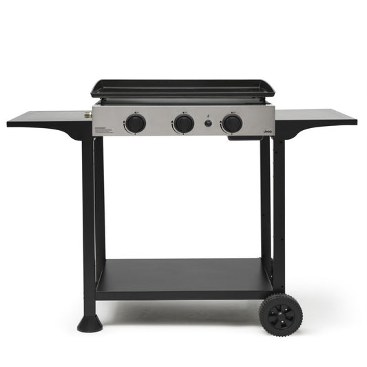 Plancha gaz 3 brûleurs sur chariot Livoo