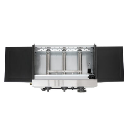 Plancha gaz 3 brûleurs sur chariot Livoo