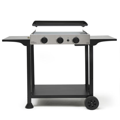 Plancha gaz 3 brûleurs sur chariot Livoo