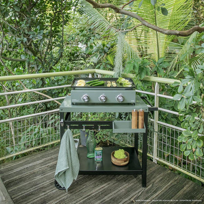 Plancha gaz 3 brûleurs Livoo – vert et noir