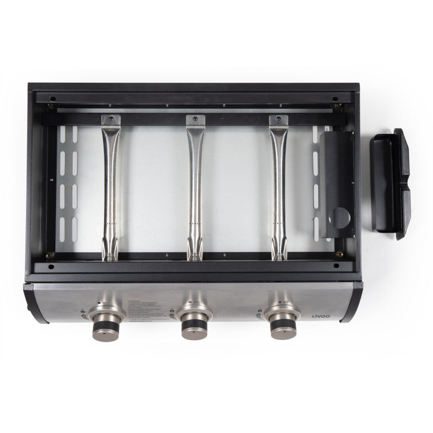 Plancha gaz 3 brûleurs Livoo – gris et noir