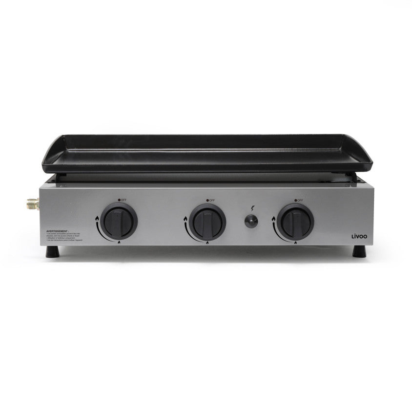 Plancha gaz 3 brûleurs Livoo – gris