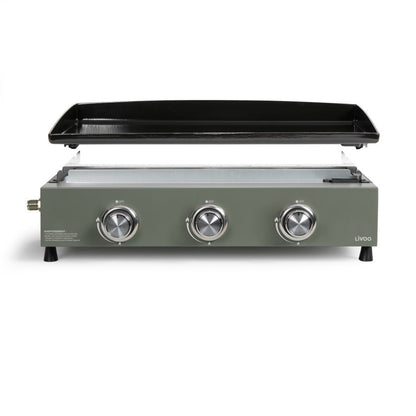 Plancha gaz 3 brûleurs Livoo – vert et noir