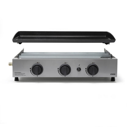 Plancha gaz 3 brûleurs Livoo – gris