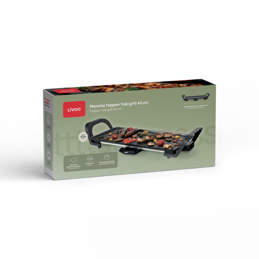 Plancha Teppan Yaki grill 43 cm Livoo