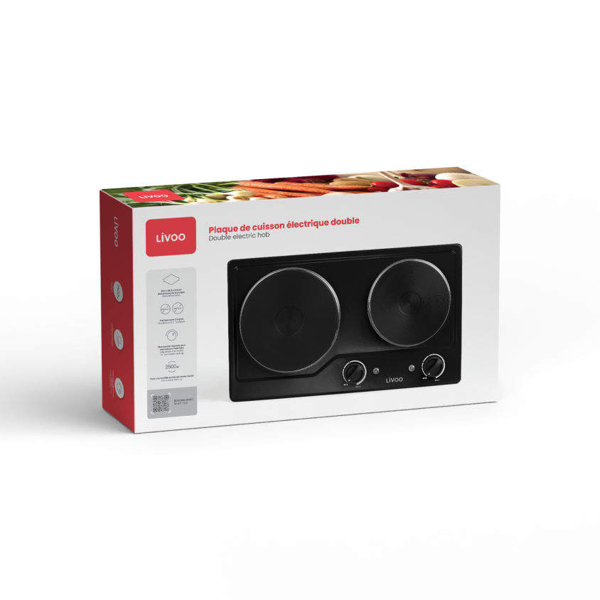 Plaque de cuisson électrique double Livoo