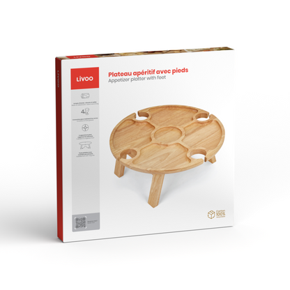 Plateau apéritif avec pieds Livoo