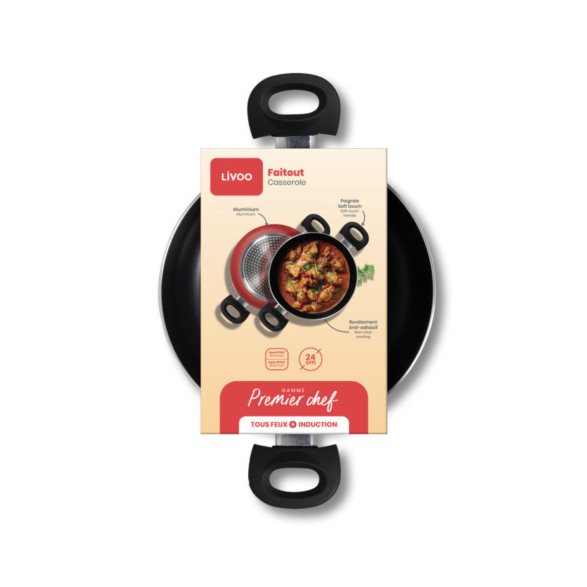 Premier Chef - Faitout 24 cm Livoo – rouge