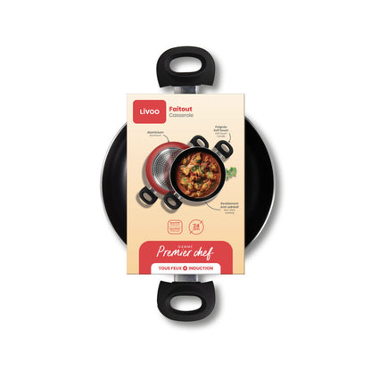 Premier Chef - Faitout 24 cm Livoo – rouge