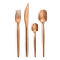 Ménagère 24 pièces Soprano Cuivre - Couverts inox 18/10 finition PVD cuivre rosé - Amefa