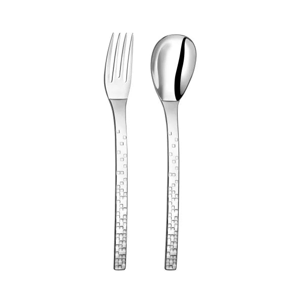 Couzon Pix'Elle 3D Ménagère 74 pièces en coffre bois – service complet inox 18/10