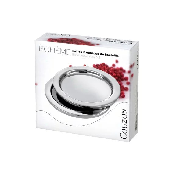 Couzon Bohème Dessous de bouteille x2 – acier inoxydable 18/10
