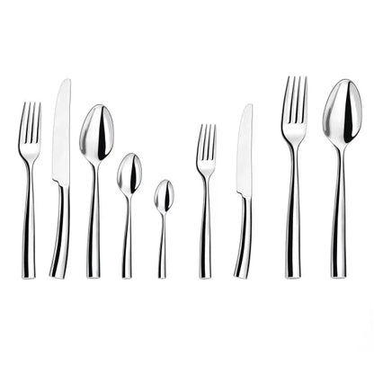 Couzon Silhouette Ménagère 86 pièces en coffre bois – service prestige inox 18/10 forgé
