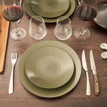 Coffret 4 couteaux steak Achille Bois de Pakka - Manche bois noble acier coutellerie - Amefa
