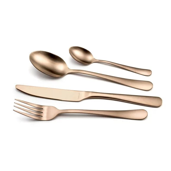 Ménagère 24 pièces Austin Cuivre - Couverts inox 18/10 finition PVD cuivre rosé - Amefa