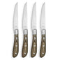 Coffret 4 couteaux steak Achille Bois de Pakka - Manche bois noble acier coutellerie - Amefa