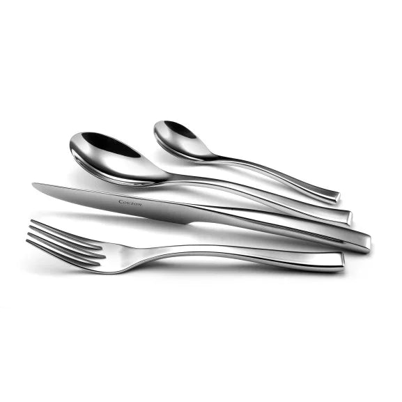 Couzon Steel Ménagère 50 pièces en coffre bois – acier inoxydable 18/10 forgé
