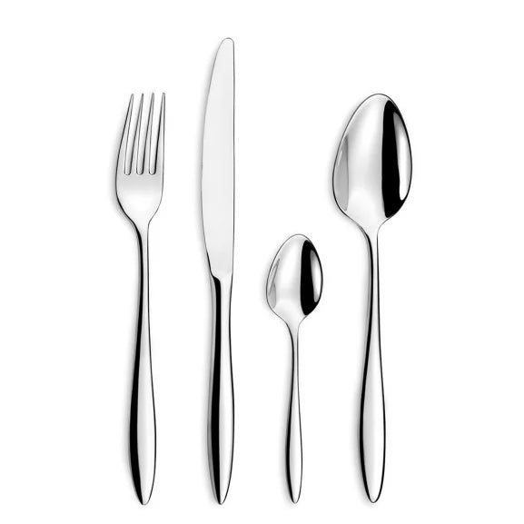 Ménagère 49 pièces Ariane - Couverts inox 18/10 design délicat avec service à salade - Coffret long Amefa