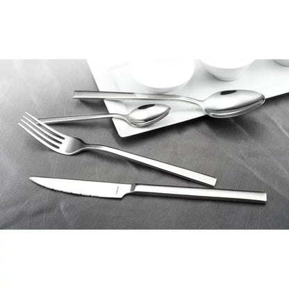 Ménagère 24 pièces Escade avec couteaux steak - Couverts inox 18/10 design contemporain - Amefa