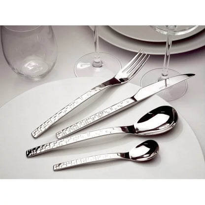 Couzon Pix'Elle Ménagère 24 pièces en coffret long – inox martelé 18/10