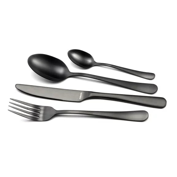 Ménagère 24 pièces Austin Noir - Couverts inox 18/10 finition PVD noir mat - Amefa