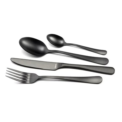 Ménagère 24 pièces Austin Noir - Couverts inox 18/10 finition PVD noir mat - Amefa