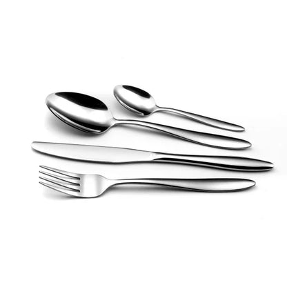 Ménagère 49 pièces Ariane - Couverts inox 18/10 design délicat avec service à salade - Coffret long Amefa