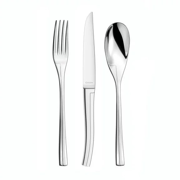 Couzon Persane Ménagère 86 pièces en coffre bois – service prestige inox 18/10