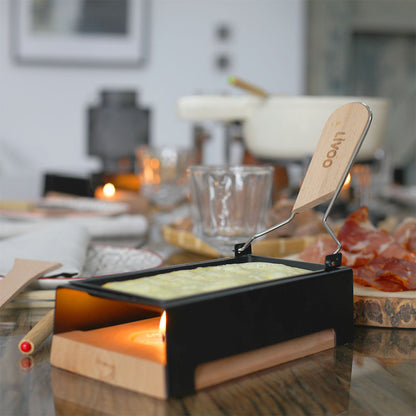 Raclette à la bougie Livoo – beige et noir (réf. MEN395)
