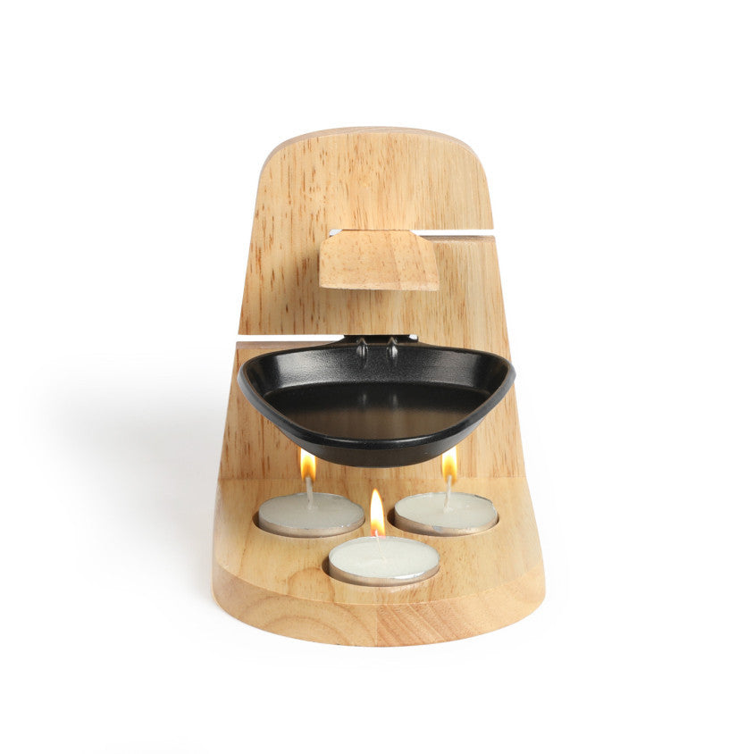 Raclette à la bougie Livoo – beige et noir (réf. MEN397)