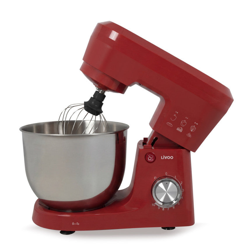 Robot pâtissier 5 L Livoo – rouge