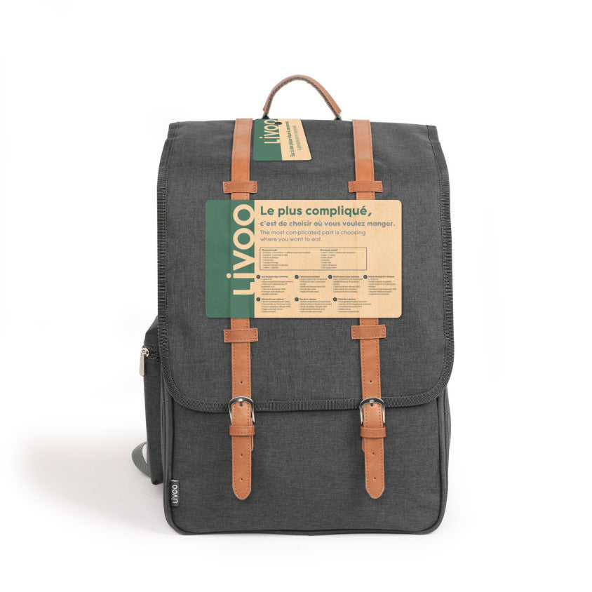 Sac à dos pique-nique 4 personnes Livoo – gris