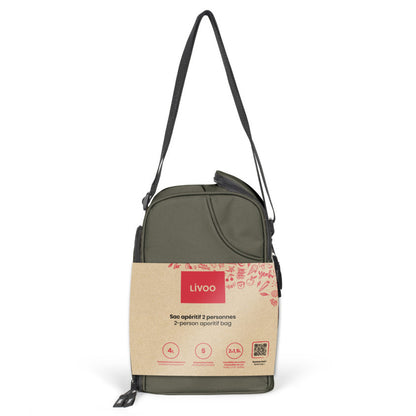 Sac apéritif 2 personnes Livoo – kaki et noir