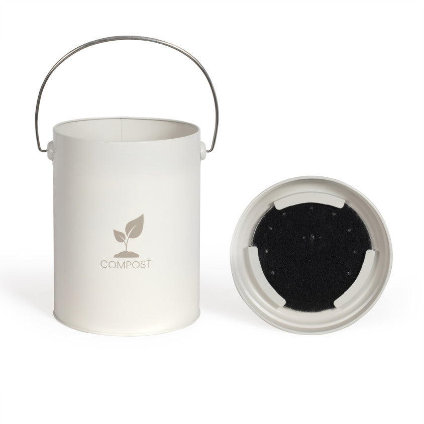 Seau à compost de cuisine 6 L Livoo – crème