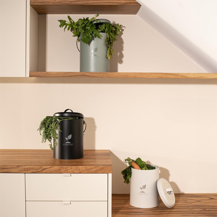 Seau à compost de cuisine 6 L Livoo – noir