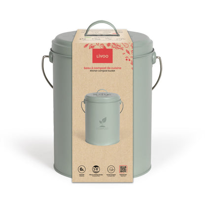 Seau à compost de cuisine 6 L Livoo – vert