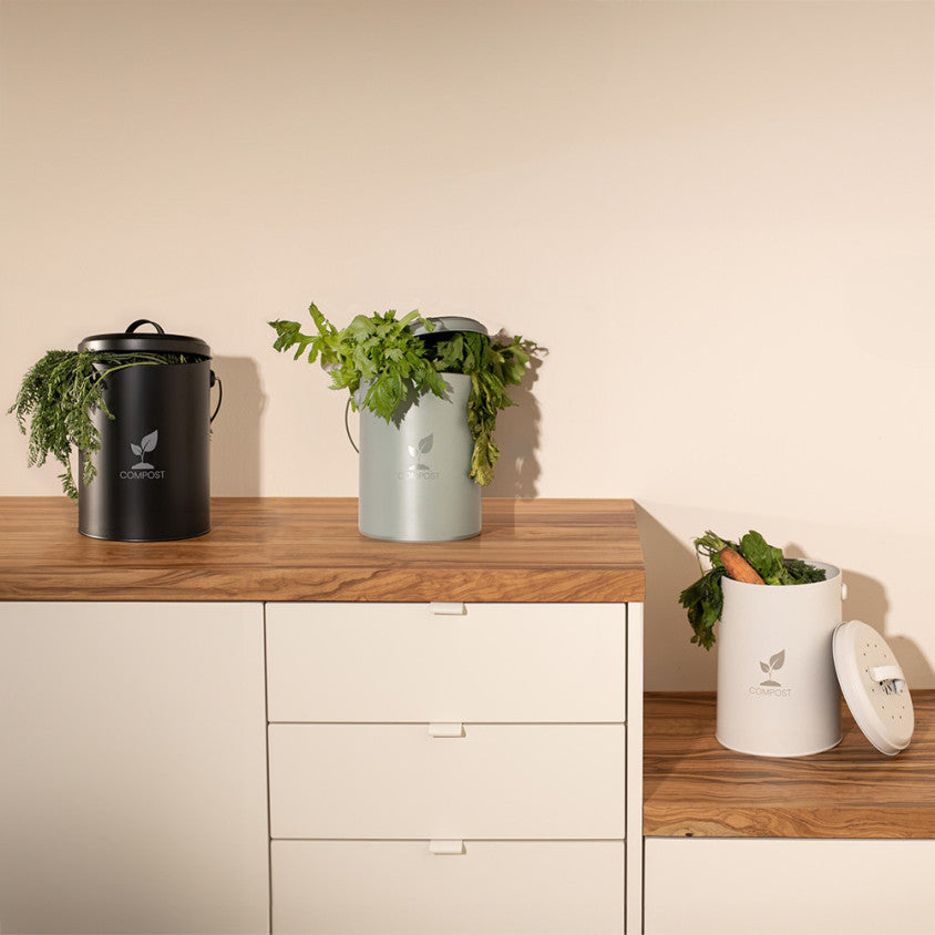 Seau à compost de cuisine 6 L Livoo – noir
