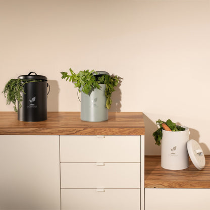 Seau à compost de cuisine 6 L Livoo – noir