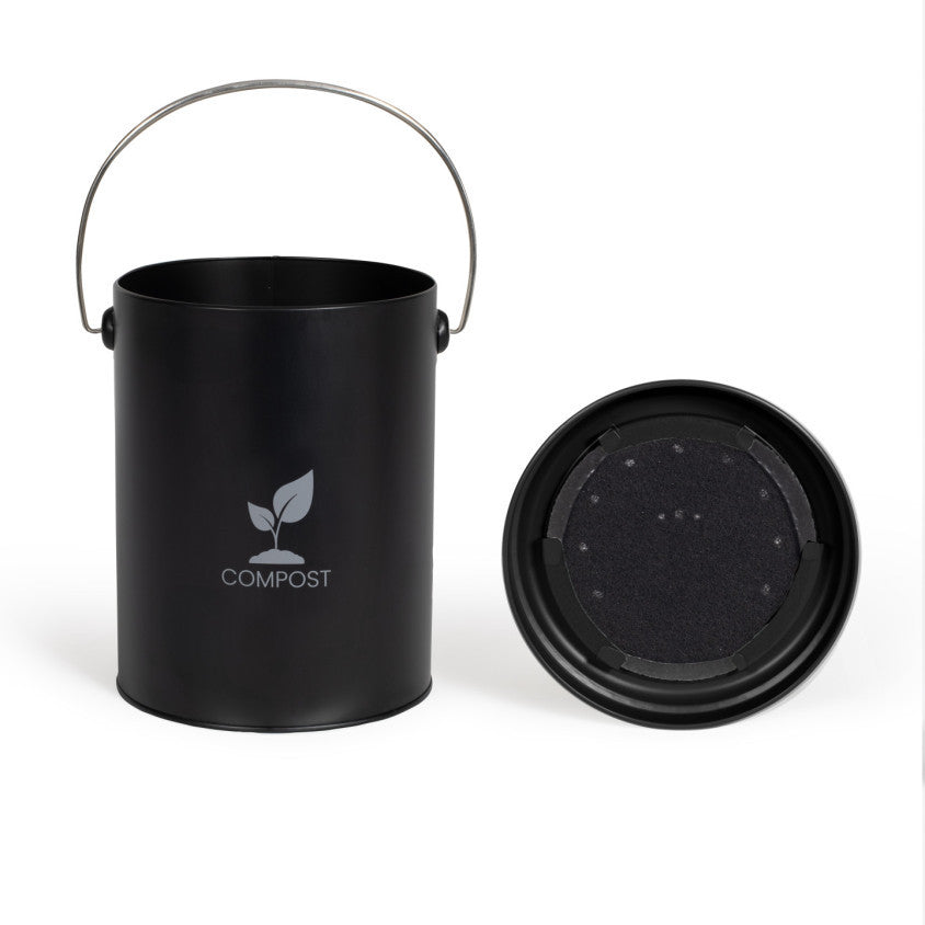 Seau à compost de cuisine 6 L Livoo – noir