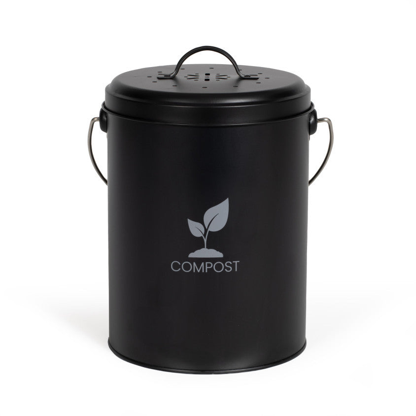 Seau à compost de cuisine 6 L Livoo – noir