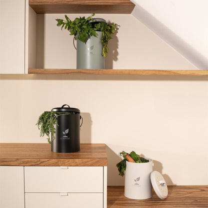 Seau à compost de cuisine 6 L Livoo – crème