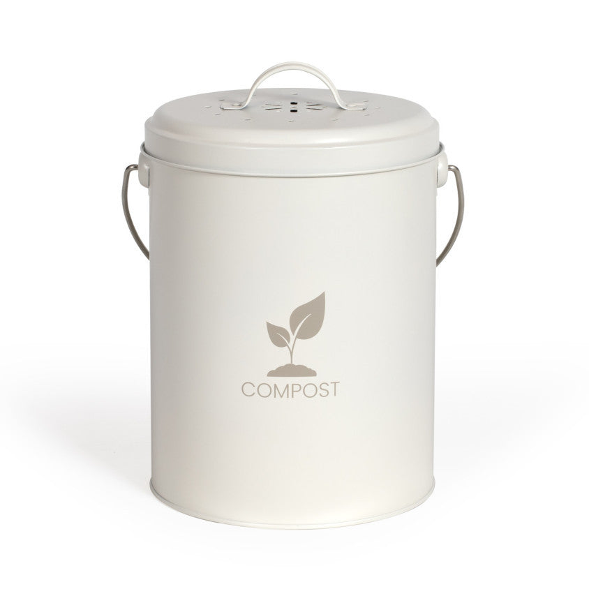 Seau à compost de cuisine 6 L Livoo – crème