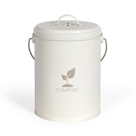 Seau à compost de cuisine 6 L Livoo – crème