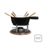 Service à fondue tradition Livoo – noir et crème